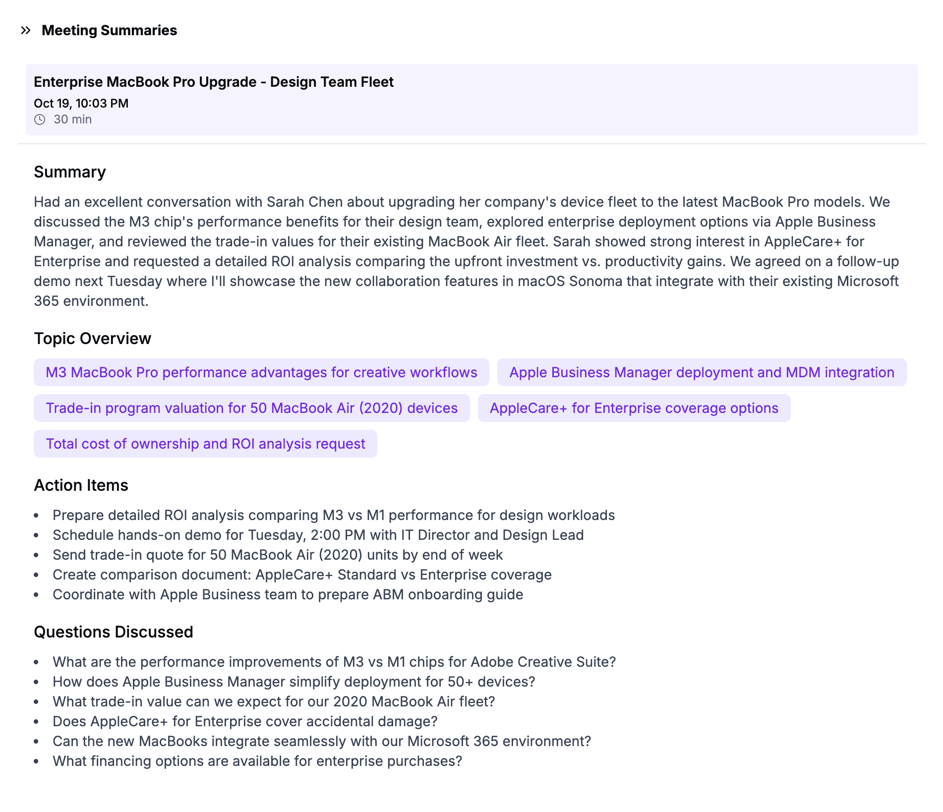 Post-Meeting Automation